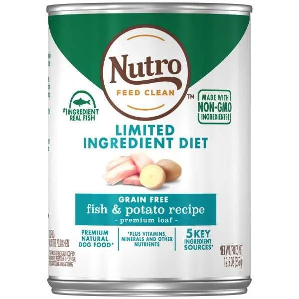 12/12.5 oz. Nutro Limited Ingredient Fish & Potato Premium Loaf - Food